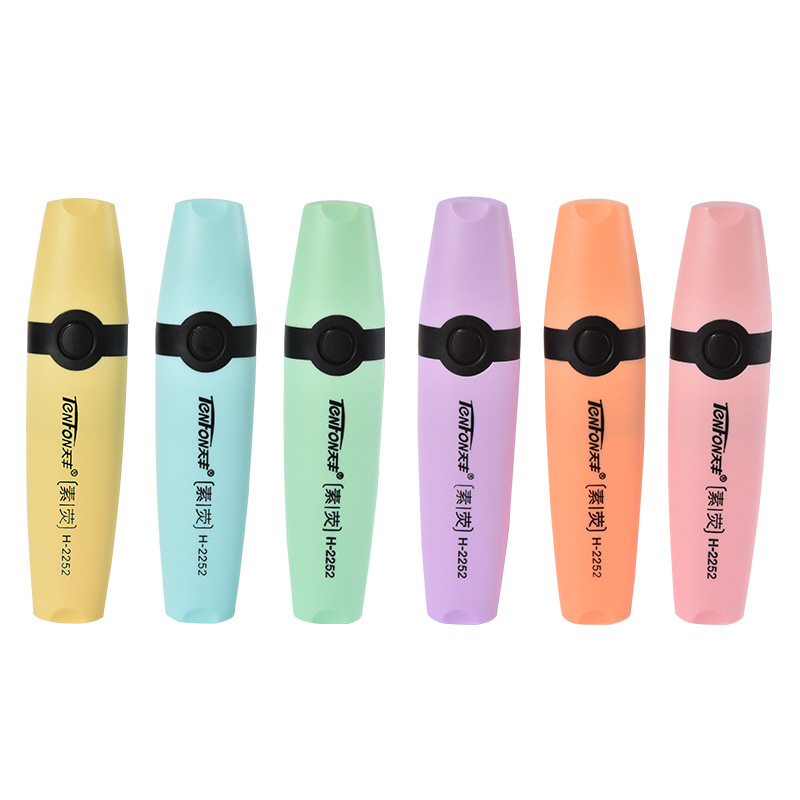 Pastel Highlighter Set Double Ended - 파스텔 플랫 단일 헤드 라이트 컬러