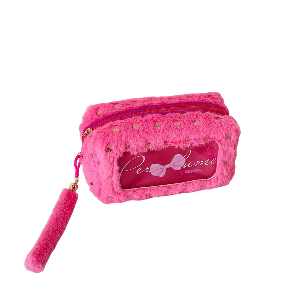 Aesthetic Large Pencil Case Pouch - PVC Y2K 리본 문구 가방 데스크탑