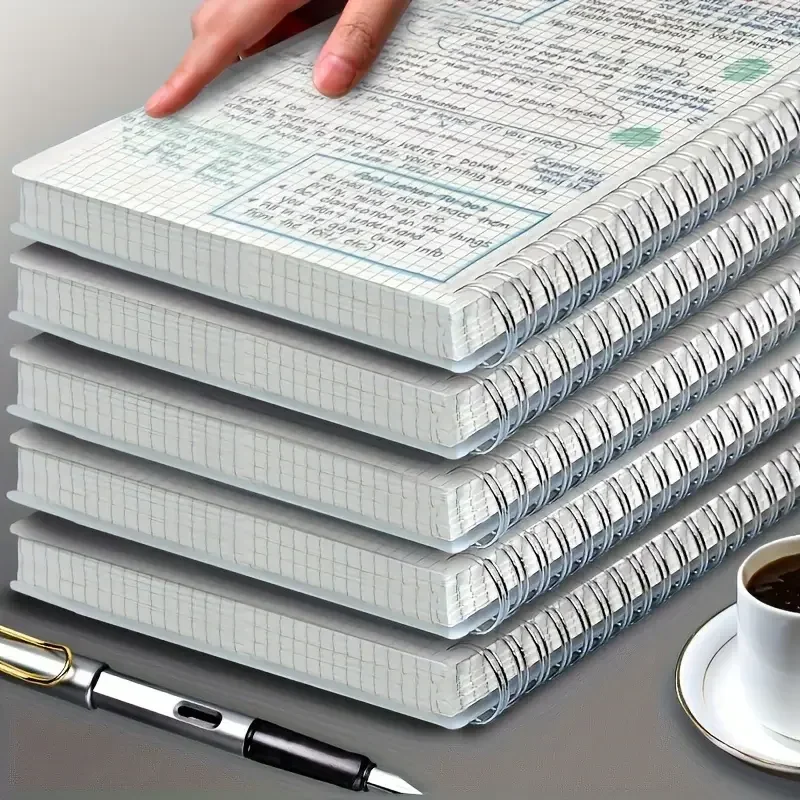 Spiral Bound Grid Notebook A5 - A5 그리드 노트 스프링 제본 스케치북