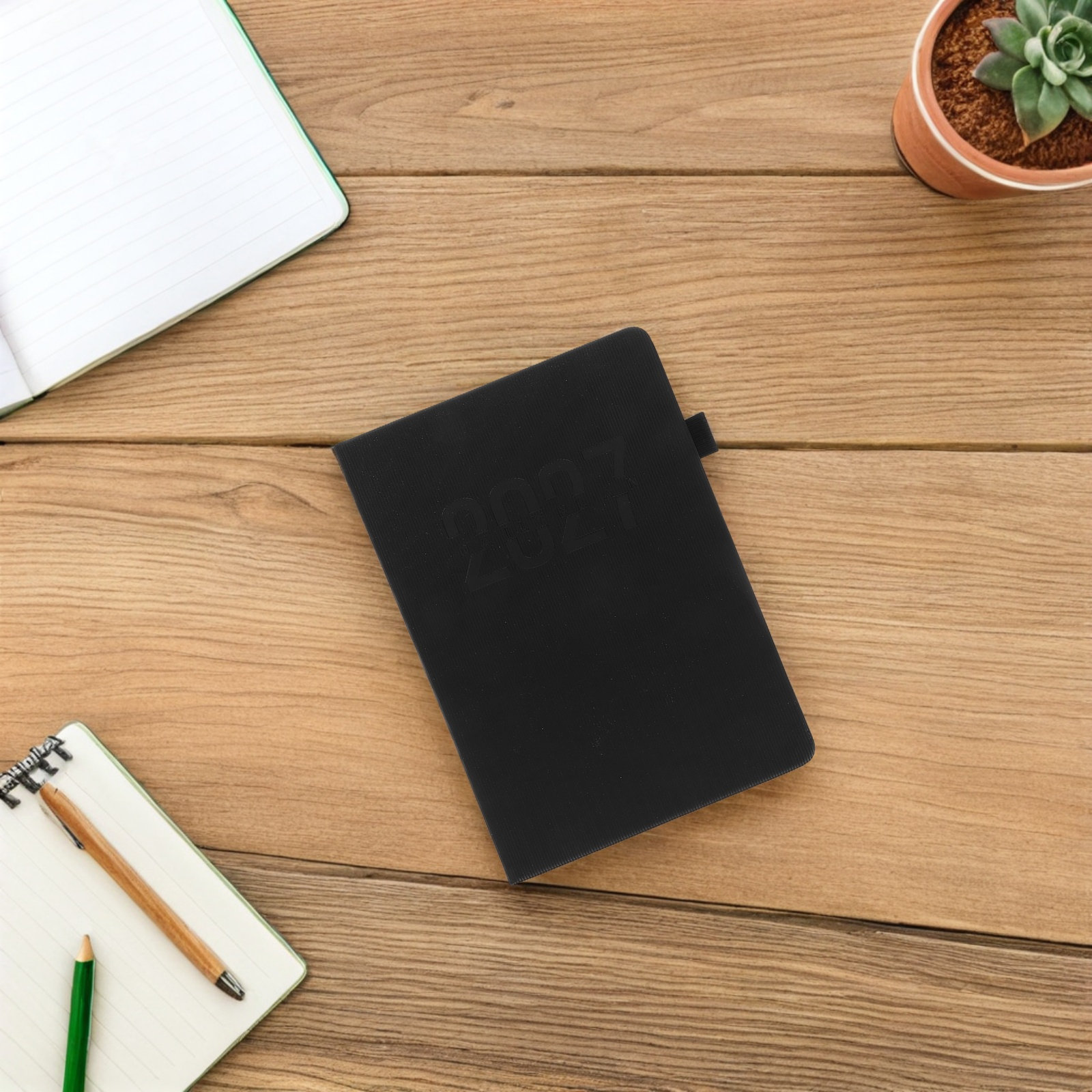 Spiral Bound Grid Notebook A5 - 120페이지 A5 위클리 플래너 노트북, 월간