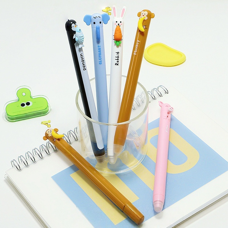 Retractable Eraser Pen Click - 신기한 동물 모양 지워지는 클릭펜 -