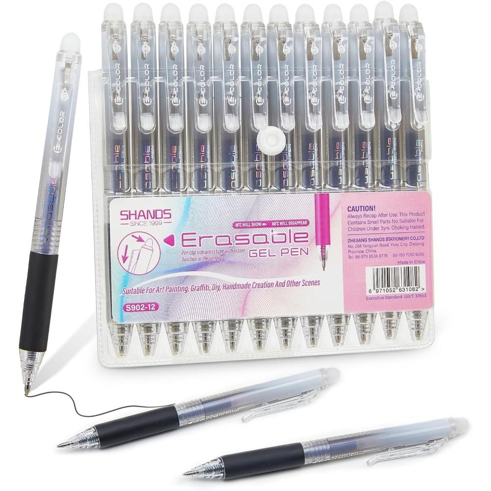 Retractable Eraser Pen Click - 12팩 0.7mm 지울 수 있는 젤