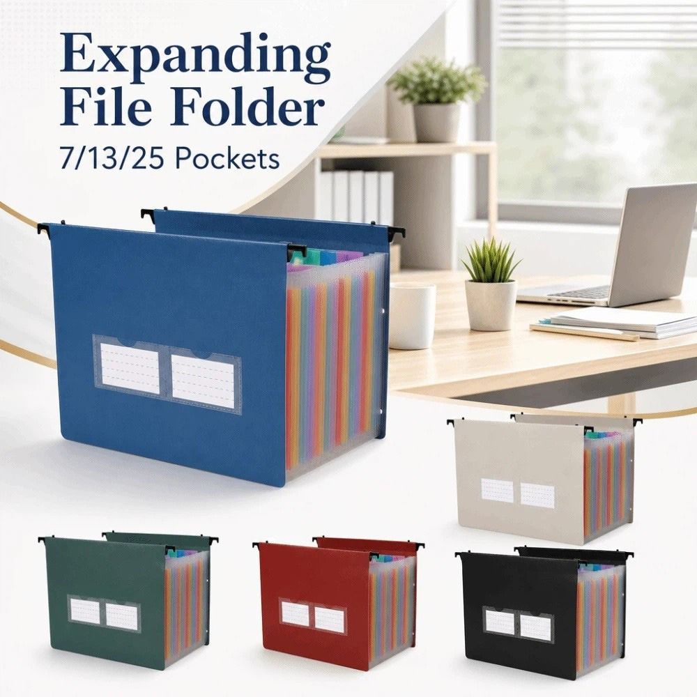 Expandable Accordion File Folder 13 Pockets - 7/13/25 포켓 확장 파일 폴더 방진