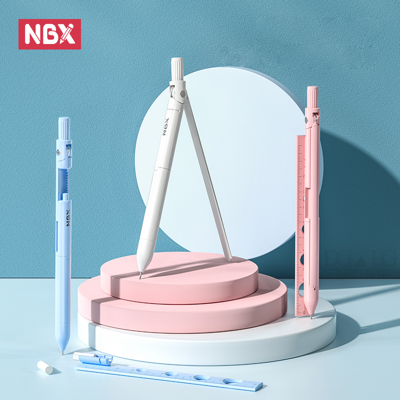 Math Geometry Set With Compass - NBX 나침반 연필 학교 그리기 도구