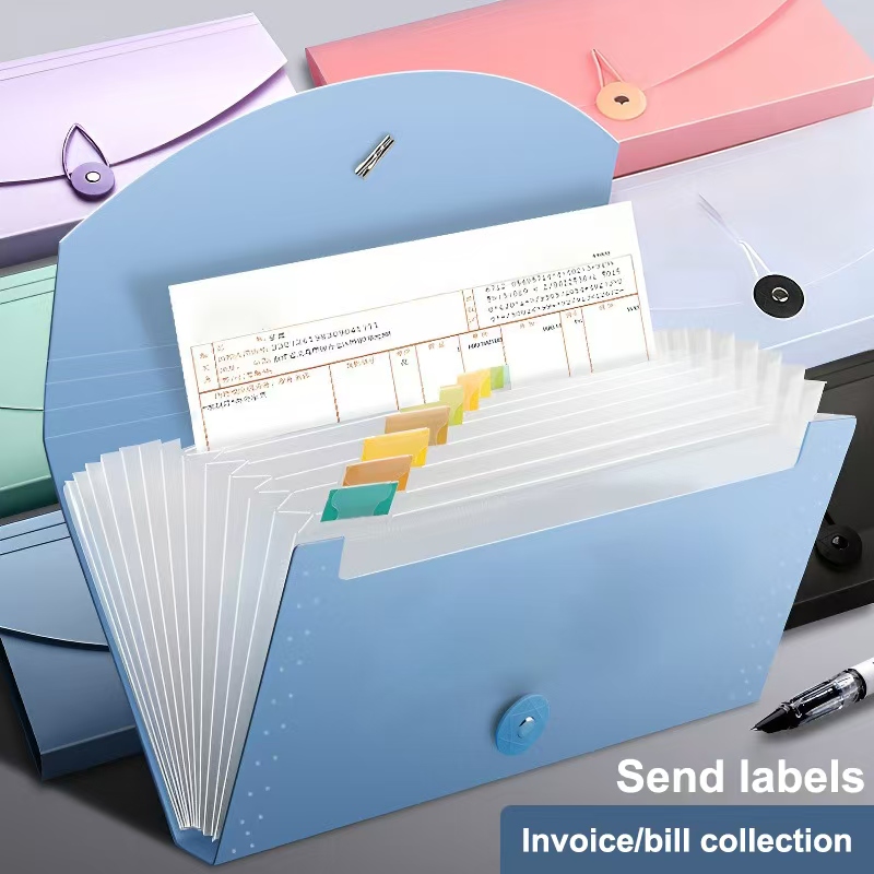 Expandable Accordion File Folder 13 Pockets - 13개의 포켓이 있는 확장형 파일 정리함,