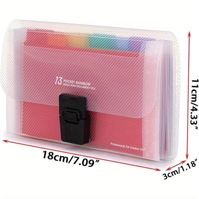 A6 확장 파일 정리함 13포켓, 버튼 잠금식 아코디언 - Expandable Accordion File Folder 13 Pockets 리뷰 및 가격
