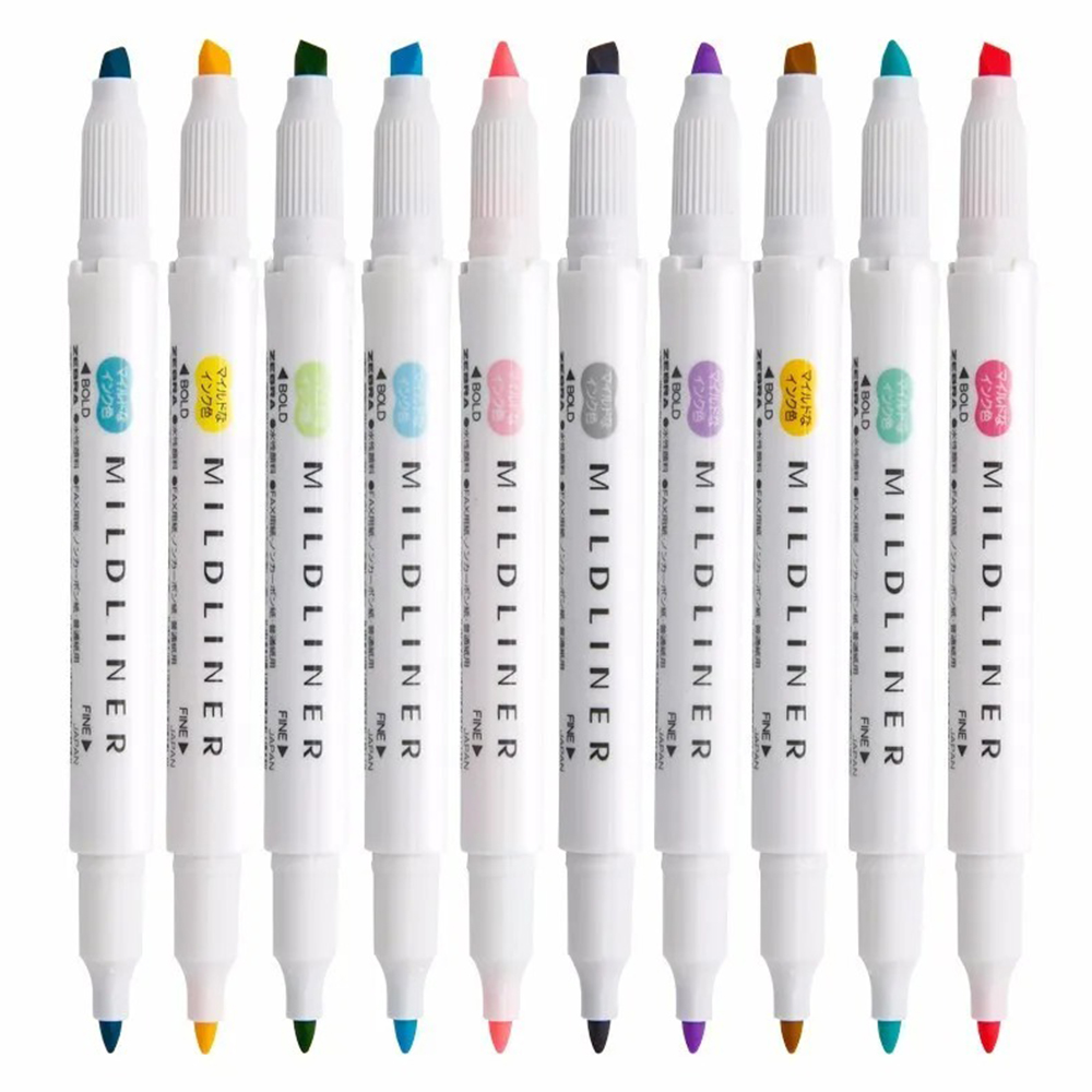 35 색상 ZEBRA Mildliner Highland - Pastel Highlighter Set Double Ended 리뷰 및 가격