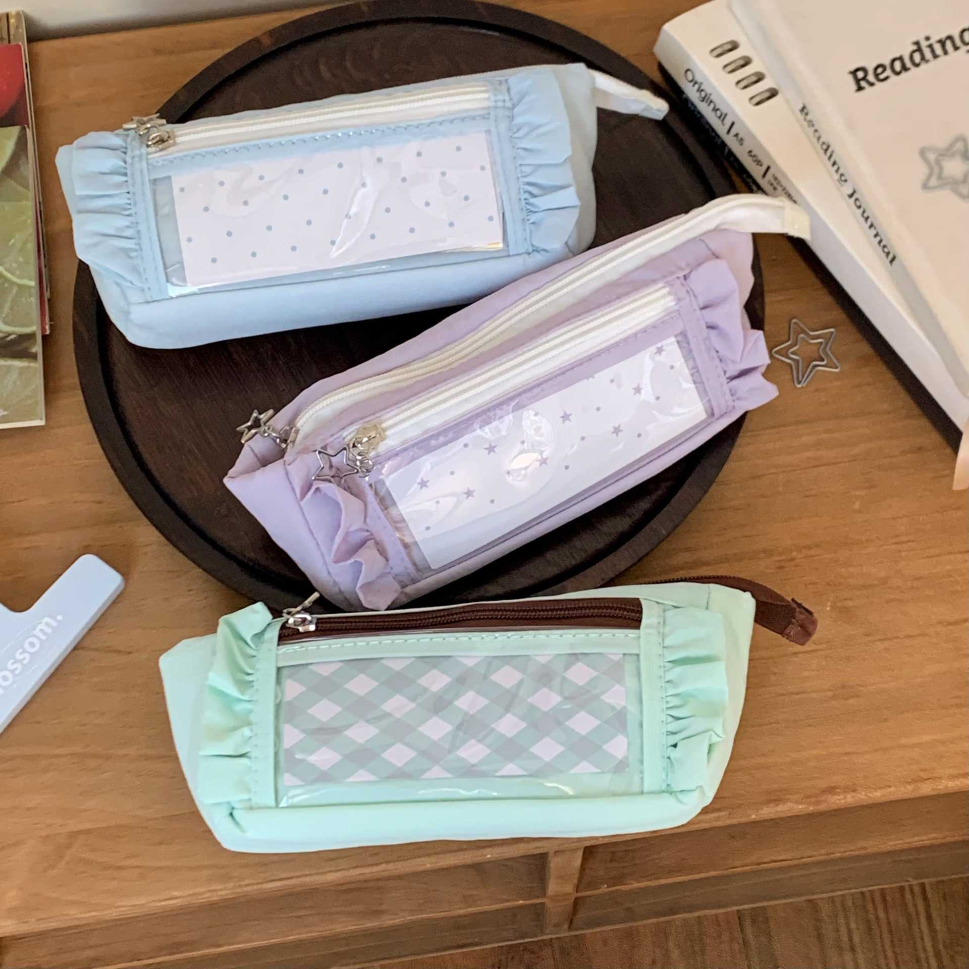 귀여운 대용량 필통 다층 대형 필통 고급스러운 레이스  - Aesthetic Large Pencil Case Pouch 리뷰 및 가격