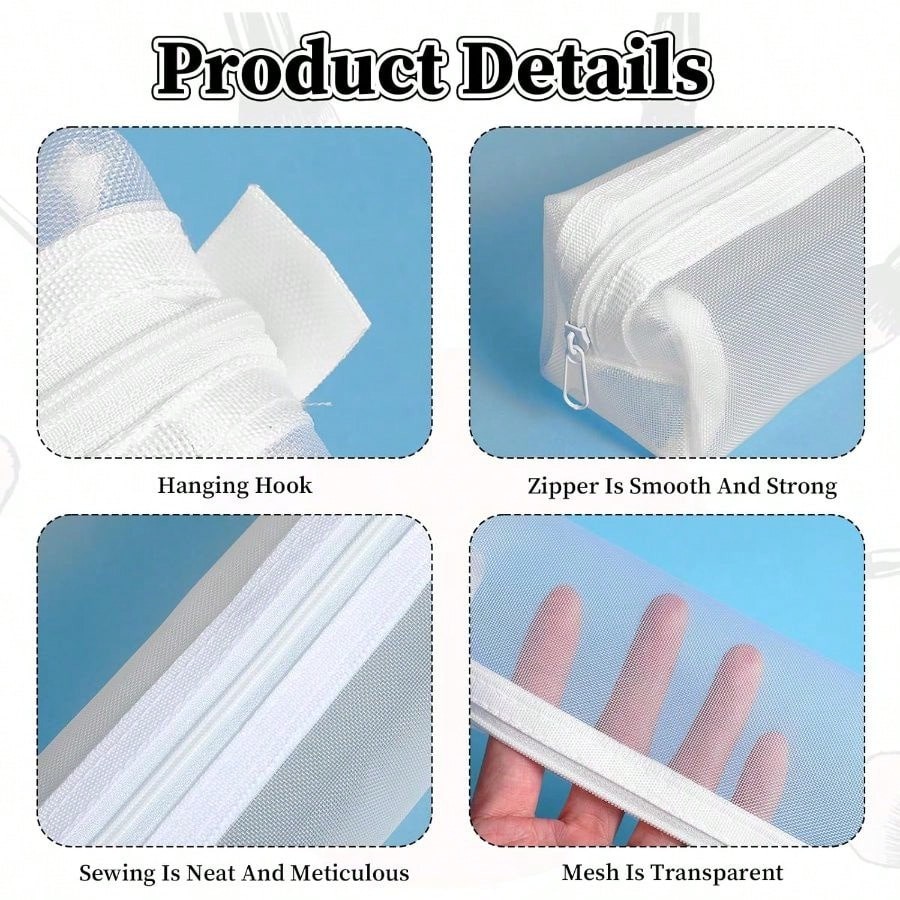 투명 메쉬 시험용 필통 미니멀리스트 투명 펜 파우치 다 - Clear Mesh Pencil Pouch For Exam 리뷰 및 가격