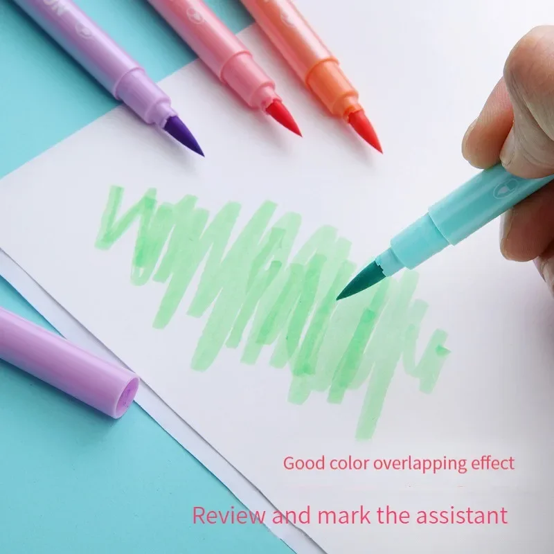 브러시 하이라이터 펜, 카와이 컬러 만화 마커, 파스텔 - Pastel Highlighter Set Double Ended 리뷰 및 가격
