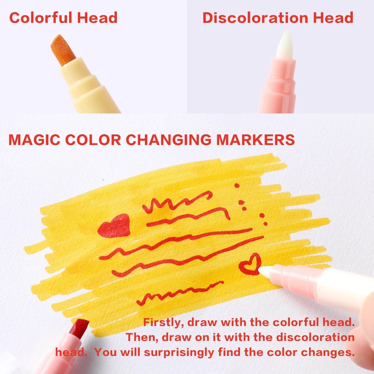 12pcs 양면 매직 컬러 변경 형광펜 세트, 학생 일 - Pastel Highlighter Set Double Ended 리뷰 및 가격