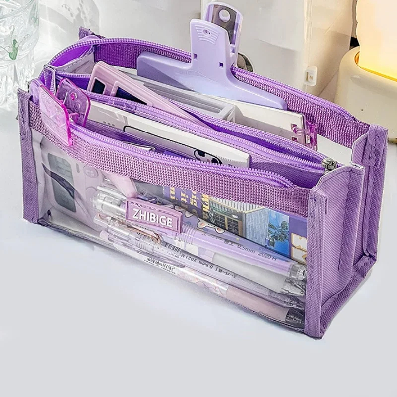 6 레이어 대용량 연필 가방 미적 펜 편지지 용품 학교 - Aesthetic Large Pencil Case Pouch 리뷰 및 가격