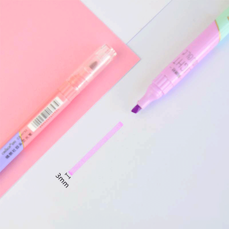 카와이 캔디 컬러 더블 팁 형광펜 펜 6 개, 만화 마 - Pastel Highlighter Set Double Ended 리뷰 및 가격