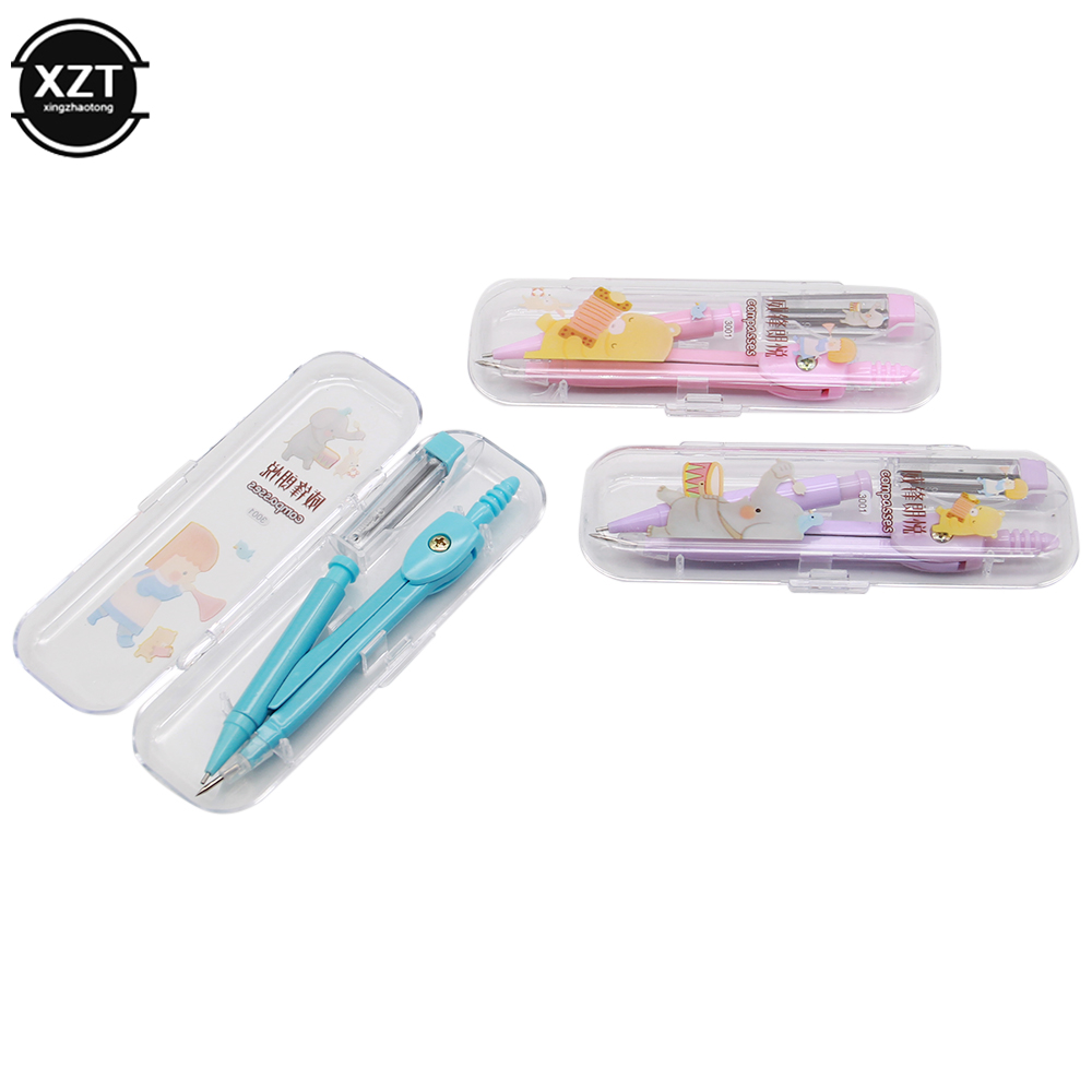학교 나침반 귀여운 소녀 문구 학생 그리기 나침반 Br - Math Geometry Set With Compass 리뷰 및 가격