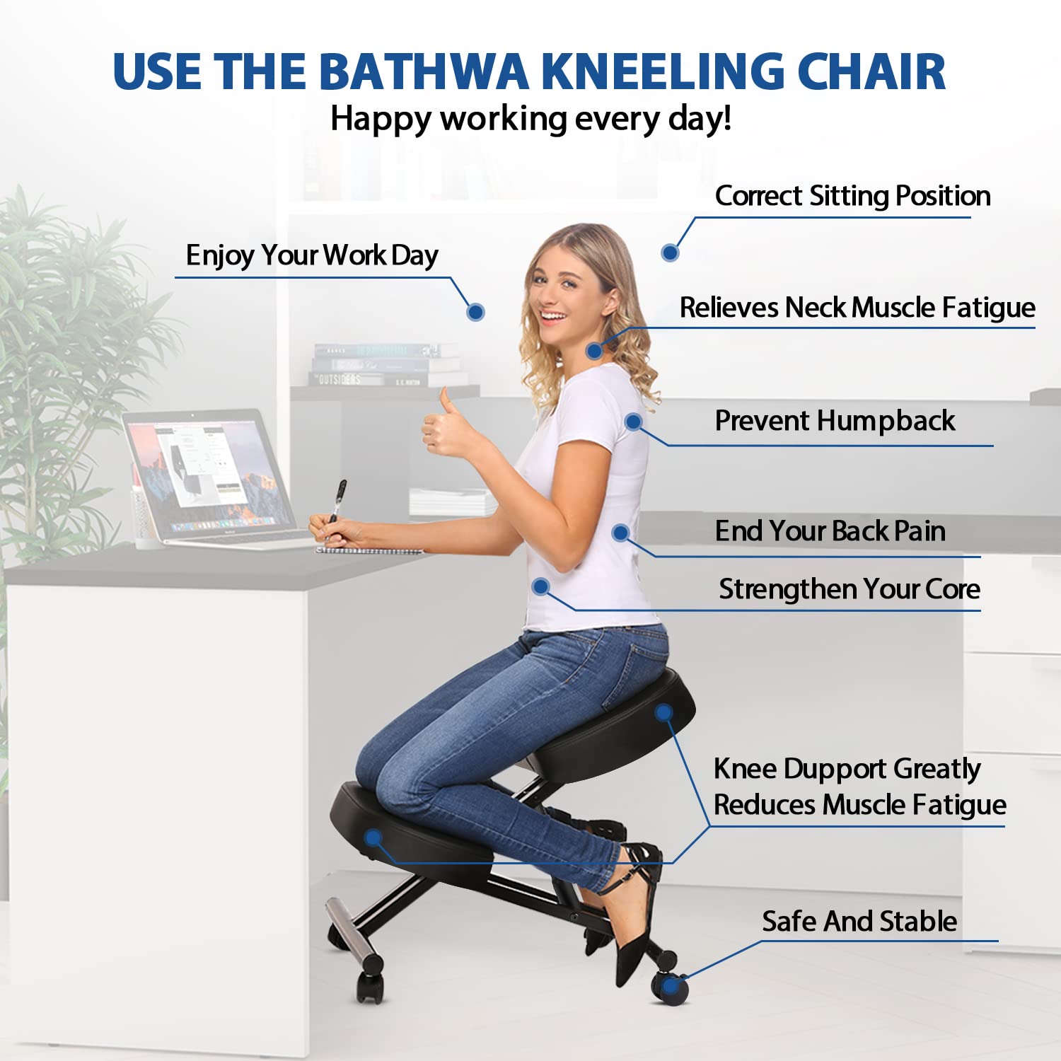 사무실용 인체공학적 무릎꿇이 의자, 가정 및 사무실용  - Office Furniture 리뷰 및 가격