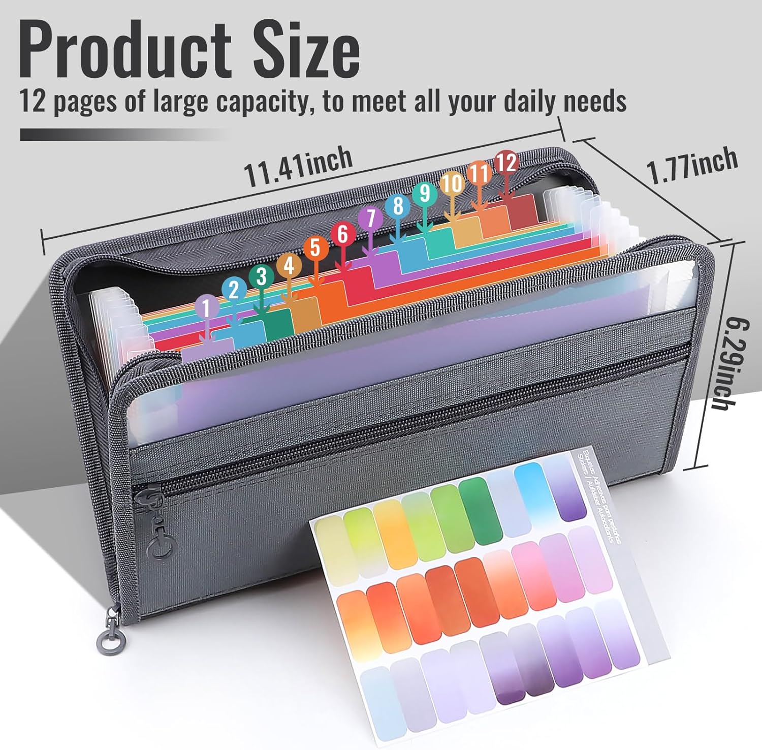 작은 아코디언 A6 파일 정리함 (안전 지퍼 포함),  - Expandable Accordion File Folder 13 Pockets 리뷰 및 가격
