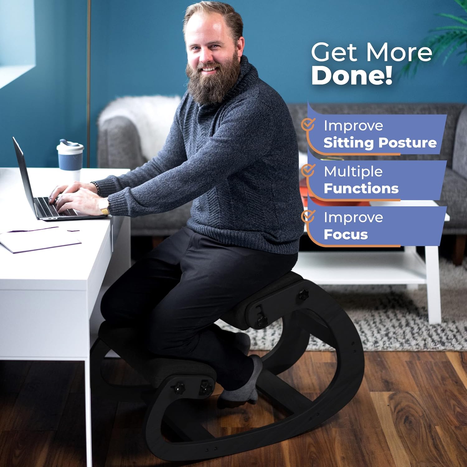 인체공학적 원목 무릎꿇이 의자, 조절 가능한 사무실 스 - Office Furniture 리뷰 및 가격