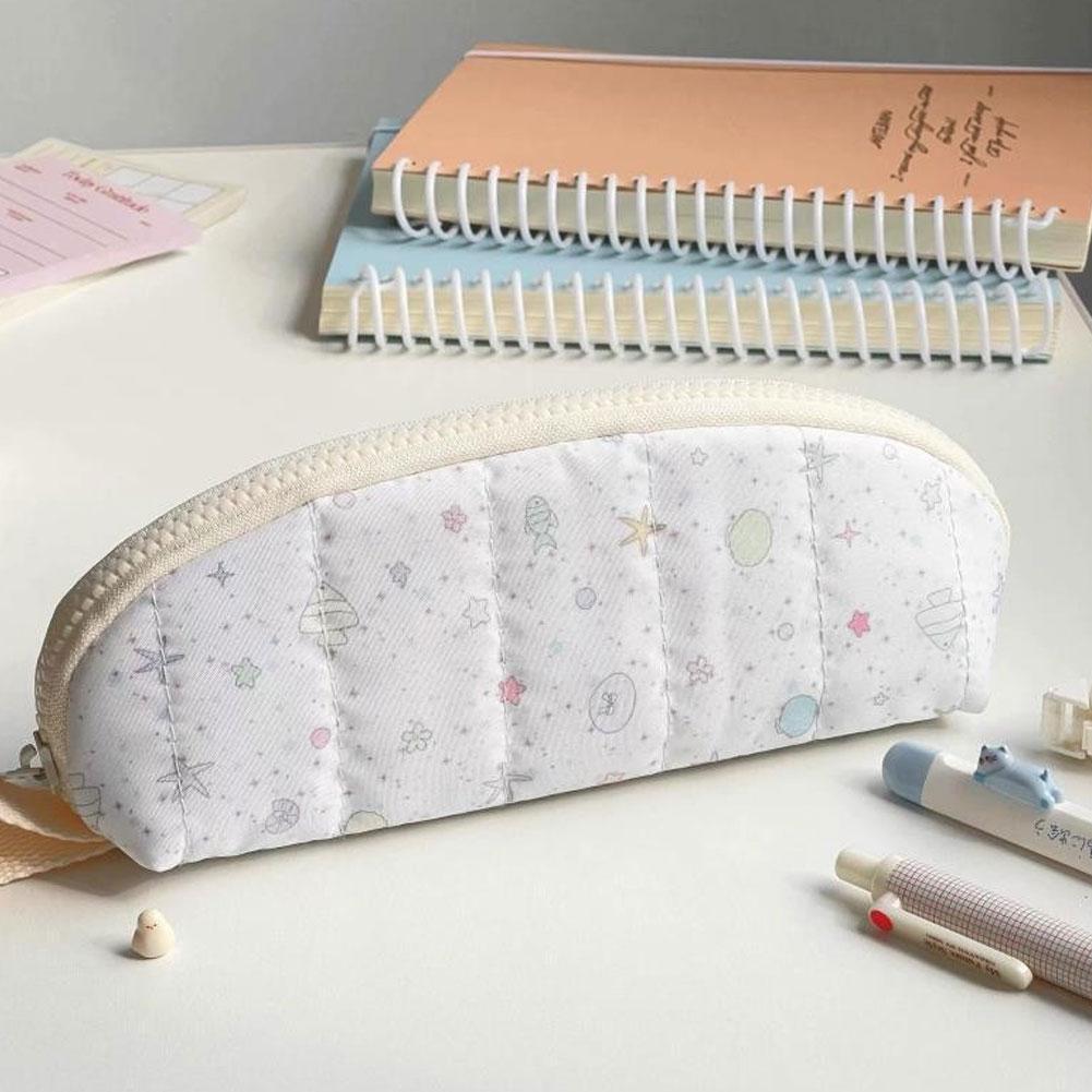 미적 폴카 도트 연필 케이스 휴대용 한국 스타일 연필  - Aesthetic Large Pencil Case Pouch 리뷰 및 가격