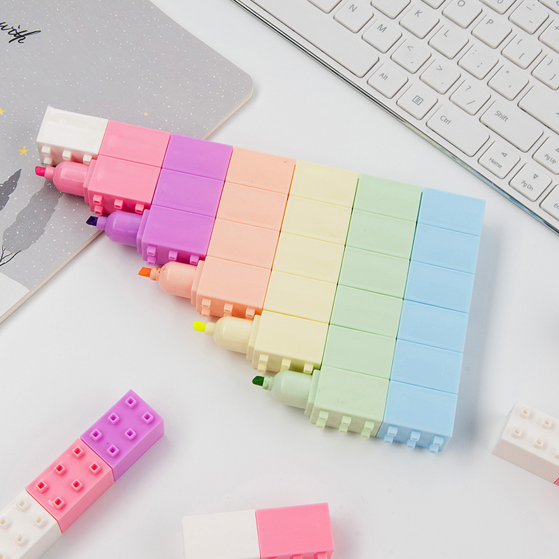 파스텔 컬러 바디 빌딩 블록 하이라이터 펜 세트, 형광 - Pastel Highlighter Set Double Ended 리뷰 및 가격