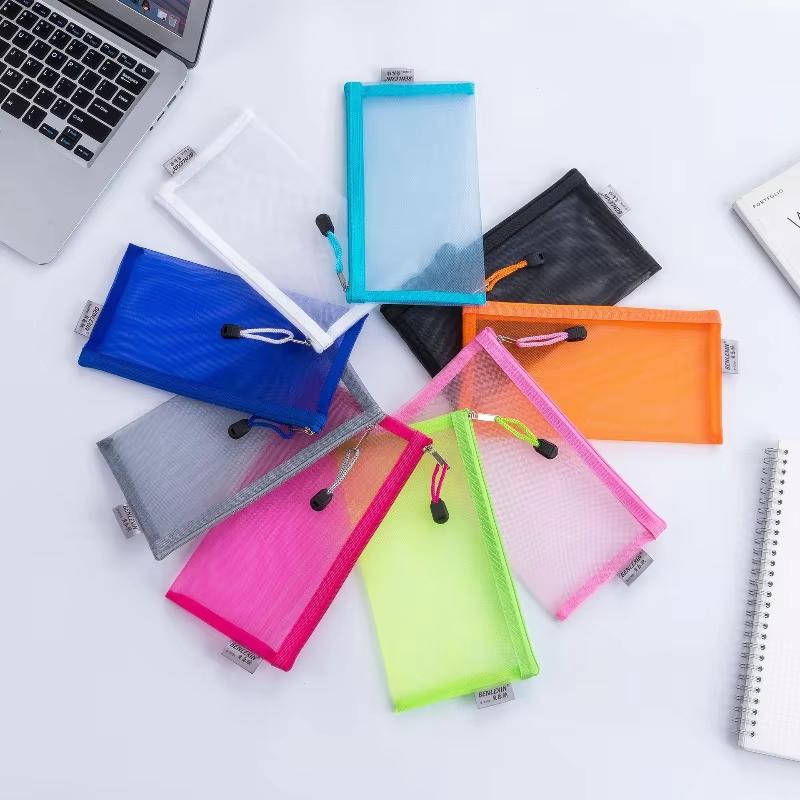 새로운 내구성 있는 지퍼 메쉬 연필 파우치 투명, 학교 - Clear Mesh Pencil Pouch For Exam 리뷰 및 가격