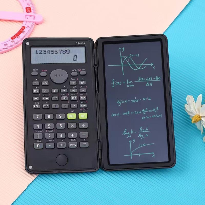 휴대용 2-in-1 과학용 계산기 접이식 LCD 필기  - Scientific Calculator For Secondary School 리뷰 및 가격
