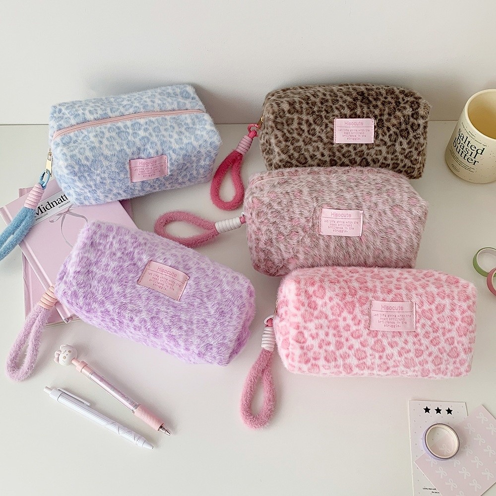 펜 가방 레오파드 문구 가방 끈 포함 레오파드 프린트  - Aesthetic Large Pencil Case Pouch 리뷰 및 가격
