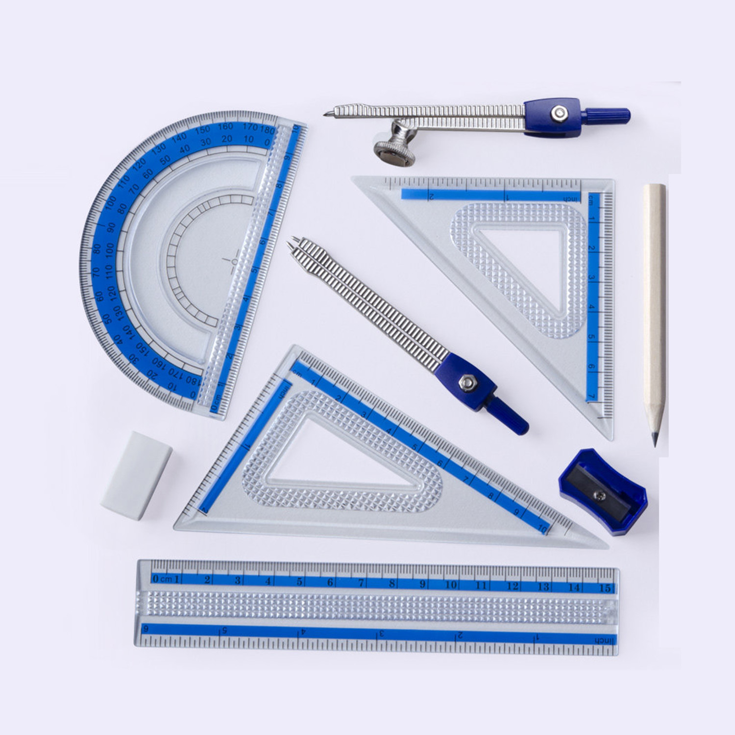 10종 기하학 수학 세트, 깨지지 않는 보관함, 자,  - Math Geometry Set With Compass 리뷰 및 가격