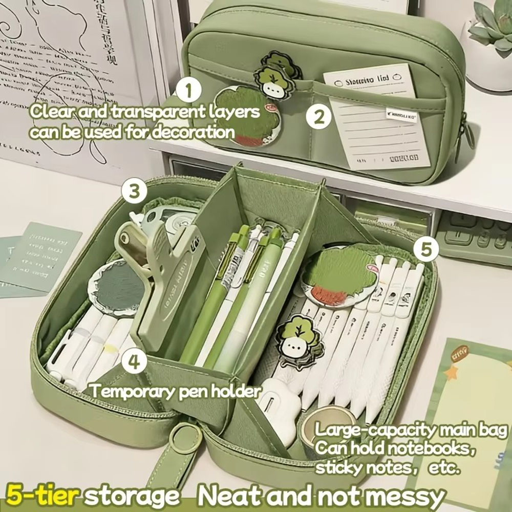 대용량 화산 모양 필통 다층 휴대용 문구 보관 가방 예 - Aesthetic Large Pencil Case Pouch 리뷰 및 가격