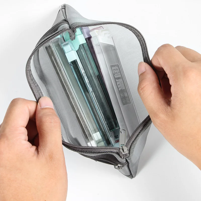 A6 투명 나일론 메쉬 문구 가방 이중 레이어 대용량  - Clear Mesh Pencil Pouch For Exam 리뷰 및 가격