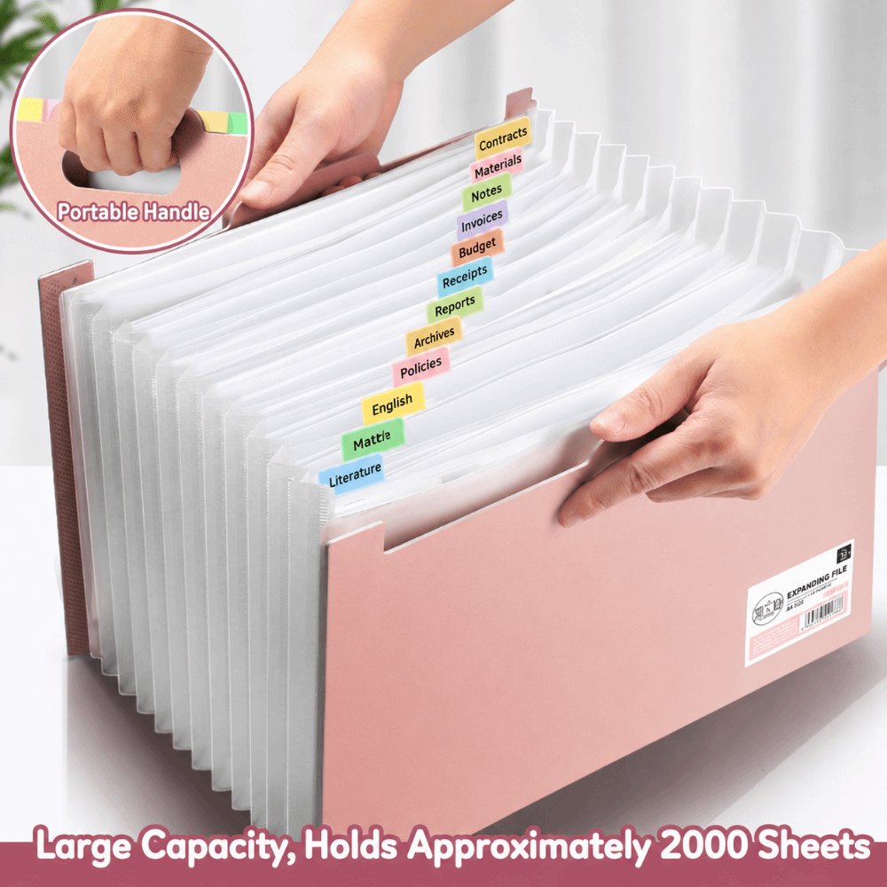 13 포켓 확장 파일 폴더 수직 휴대용 아코디언 문서  - Expandable Accordion File Folder 13 Pockets 리뷰 및 가격