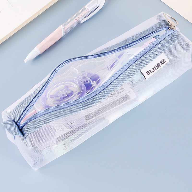 투명 나일론 메쉬 펜 가방 대용량 남여 공용 문구 파우 - Clear Mesh Pencil Pouch For Exam 리뷰 및 가격