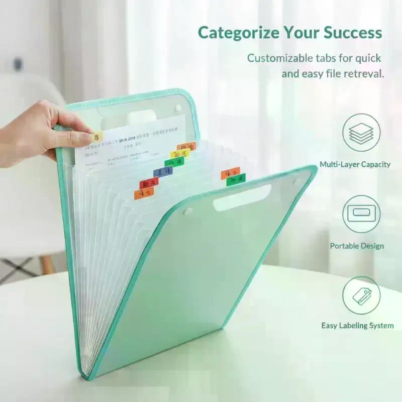 13포켓 확장 파일 폴더 A4 - 손잡이가 있는 휴대용 - Expandable Accordion File Folder 13 Pockets 리뷰 및 가격