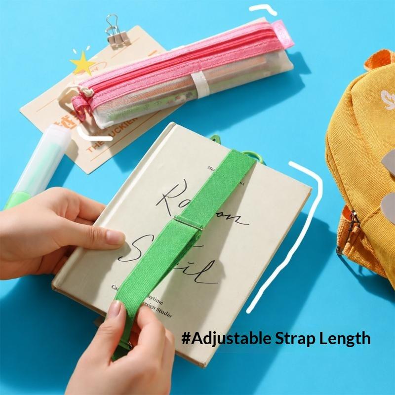 투명 메쉬 연필 파우치 이중 지퍼 조절 가능한 바인딩  - Clear Mesh Pencil Pouch For Exam 리뷰 및 가격