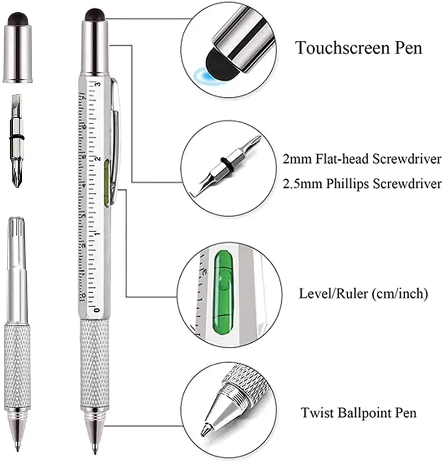 7 in 1 다기능 펜 터치 스크린 스타일러스 용량성  - Writing Tools 리뷰 및 가격